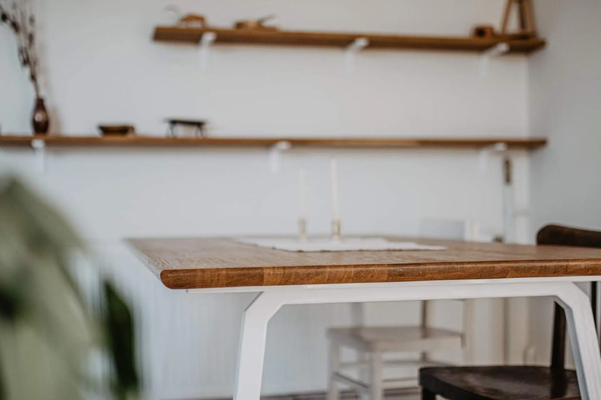 Massivholztisch Eiche FINT Küchentisch Tischplattenkante abgerundet