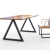 moderner Schreibtisch mit dreieckigem Stahlrahmen K2 moderner Schreibtisch mit dreieckigem Stahlrahmen K2