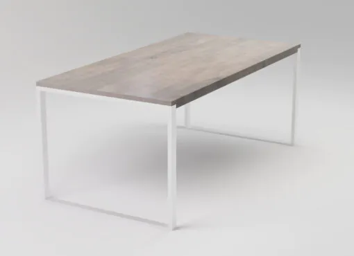 Ein moderner Esstisch aus Eichenholz ALASKA Weiß holz Geölt
